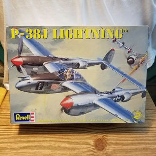 1/48 Scale Revell Monogram P - 38j Lightning Plastic Model Kit Open Box Complete