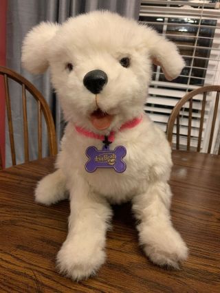 R2 Furreal Friends 2010 White Dog Cookie My Playful Pup Interactive Plush Toy