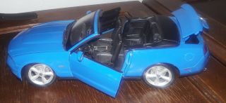 Maisto 2010 Ford Mustang Gt Blue Convertible 1/18 Scale - Display Only - No Box