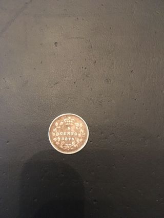 Canada Canadian Queen Victoria 5 Cents Silver Nickel 1875 Key Date Fine 2