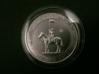 2020 Canada 2oz $10 Royal Canadian Mounted Police Rcmp Silver Bullion Coin