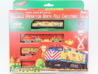 N Scale Kato 106 - 2015 Operation North Pole Christmas Train 4 - Unit Set - Metra