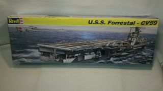☆ Revell 1:542 Uss Forrestal Kit 5022 First Usn All - Jet Cv (59) F/ship