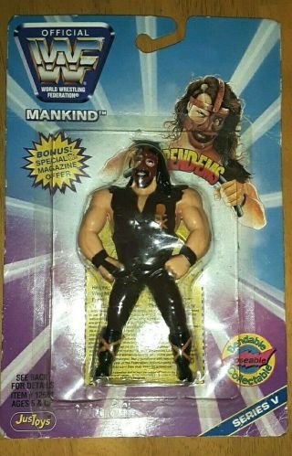 1997 Just Toys Wwf/wwe Mankind Series 5 Bend - Ems Wrestling Figure