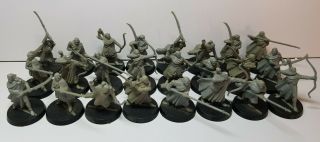 24 X Wood Elf Warriors Plastic Models Lord Of The Rings Middle - Earth Sbg Hobbit