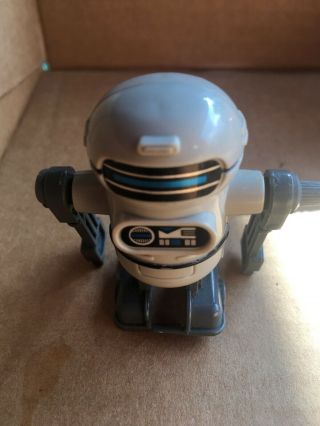 Vintage 1979 Wind Up Walking Space Robot Toy Tomy Blue & Silver Great
