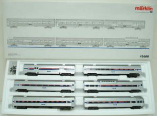 Marklin 43600 Amtrak Streamliner Set Ln/box