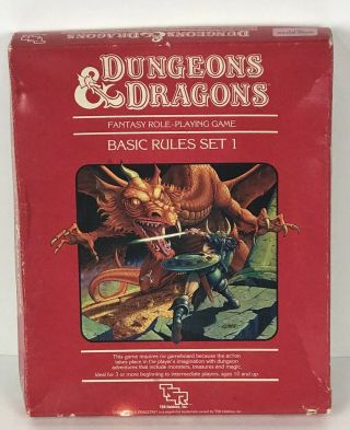 Dungeons And Dragons Basic Rules Set 1,  1983 Edition With 5 Dice