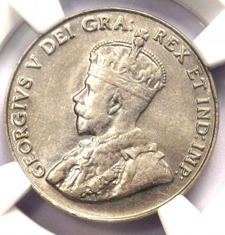 1926 Canada George V 5 Cent Coin (5c,  Far 6 Variety) - Ngc Au58 - Near Ms Unc