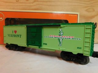 Lionel Train I Love Vermont Railroad Freight Box Car 6 - 19969