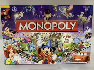 Monopoly Disney Theme Park Edition Iii W/ Pop - Up Castle Game Unsealed