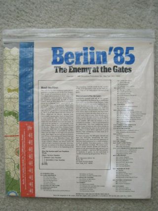 Berlin ' 85.  The Enemy at the Gates.  - Unpunched Complete 3