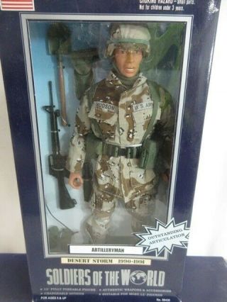 Soldiers Of The World Desert Storm 12 " 1990 - 1991 Action Figure Artillery Man Nib