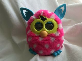 2012 Hasbro Boom Furby Pink,  Blue Polka Dots Worksperfect Interactive Talks Sings