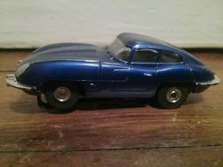 Vintage Aurora Tjet Blue Xke Jaguar Ho Slot Car