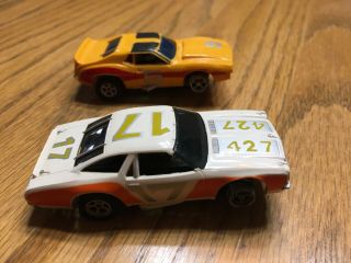 Vintage HO Aurora AFX Slot Car Chevy Chevelle 17 427 Yellow & Red.  Mustang 5 2