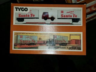 Vintage Tyco Ho Scale Piggyback Flat Car Set 384