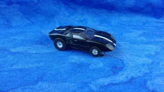 Aurora BLACK FORD GT 40 TJET HO SLOT CAR with Tuff Ones Racing Chassis 3