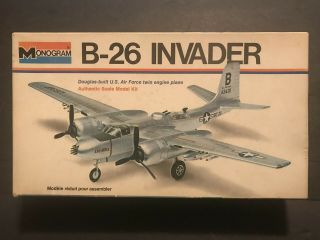 Vintage Monogram B - 26 Invader 1/67 Model Airplane Kit 6818