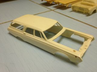 1964 Plymouth Station Wagon Resin Cast 1/25th Scale Model Car Body