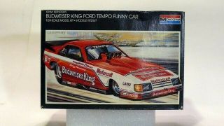 Monogram Budweiser King Ford Tempo Funny Car 1/24 Kenny Bernstein Nhra