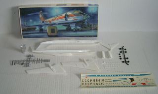 Vintage 1985 Flugzeug - Modellbaukasten Tu - 134 Model Kit Interflug