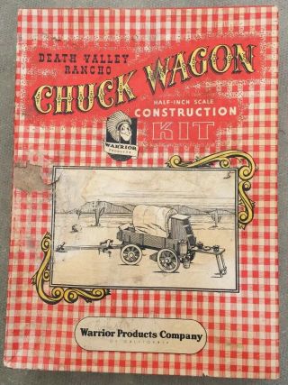 Vintage Warrior Prod Co 1/2”scale Death Valley Chuck Wagon Model Kit