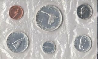 1967 Canada Proof Like Set 6 Coins Total - 4 Silver Coins 80 0.  800