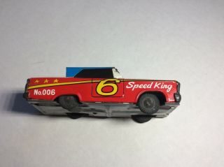 1960’s Speed King No.  006 Tin Toy Friction Race Car Japan