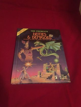 Tsr Ad&d 1st Ed Deities & Demigods (3rd - 5th Printings) 1980 Hc Vg,