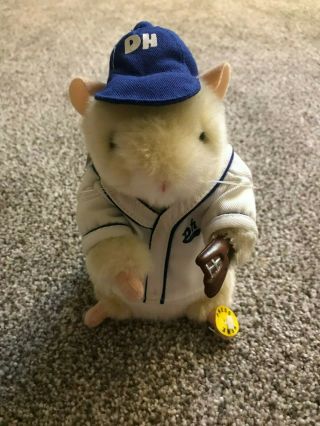 Gemmy Dancing Hamster " Teddy Ballgame " Sings " Take Me Out To The Ballgame "