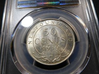 M13 Canada Newfoundland 1919 - C 50 Cents PCGS MS - 64 Trends $1810 CAD 2