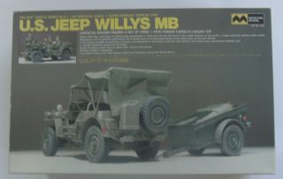 1/20 Scale U.  S.  Jeep Willys Mb By Mitsuwa Model