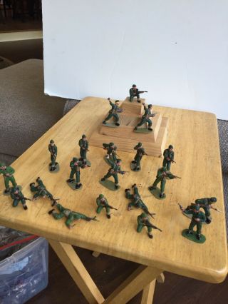 Airfix 1/32 Scale (20) Wwii British Commandos Infantry Soldiers Painted Deta