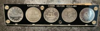 Canadian Silver Dollar Commemorative Coin Set 1935 1939 1949 1958 1964