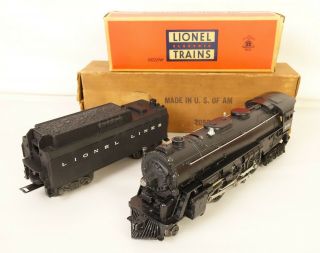 Lionel Postwar 2055 Hudson Locomotive W/ 6026w Tender - Ex,  W/orig.  Boxes