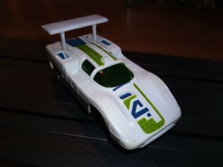 Aurora T Jet Chaparral 2f Ho Scale Slot Car White And Green 4.