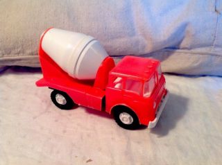 Vintage Gay Toys Inc.  Plastic 6 - 1/2 " Cement Mixer Construction Truck