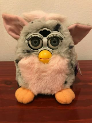 Furby 70 - 800 Series 1 Tiger Electronic Toy - Grey And Pink