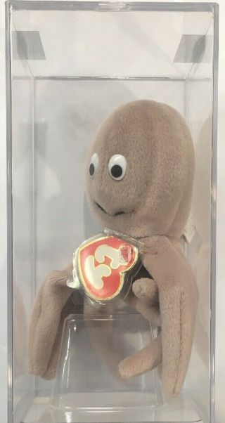 Authenticated Mwmt - Mq Inky - Tan With A Mouth 3rd/1st Gen Ty Beanie Baby 4028