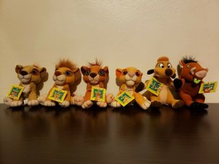 Disney Lion King Ii Simbas Pride Set Of 6 Bean Bag Plush Dolls