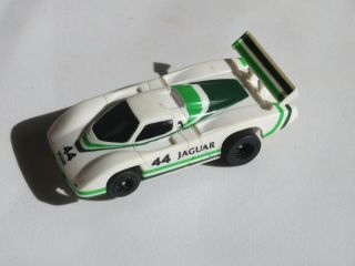 Tomy Aurora Afx Jaguar Ho Slot Car White Green Y