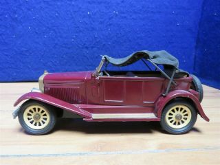 Vintage Japan 10 " Tin Friction 1925 Car With Cloth Top 585013
