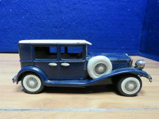 Vintage Japan 7 1/2  Tin Friction 1929 4 Door Car 585026