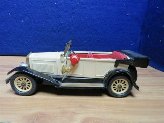 Vintage Japan 10 " Tin Friction 1925 Car With Horn 585012