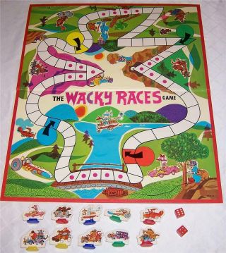 Vintage Wacky Races Board Game 1969 100 Complete