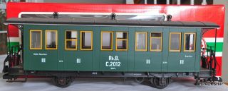 G Gauge - Lgb 30340 Rh.  B Rhaetian Swiss Railway 3rd Class Passenger Coach