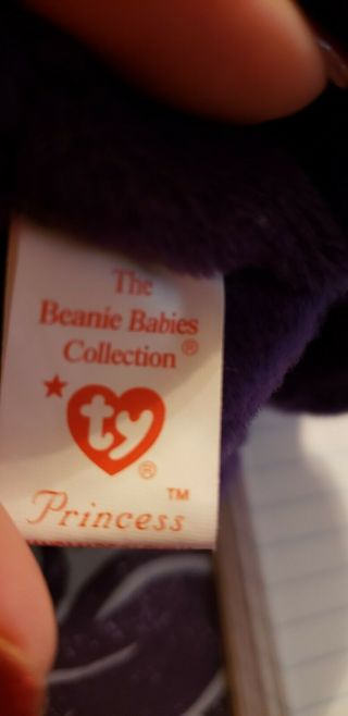 Princess Diana Ty Beanie Baby 1st Edition 1997 PE PELLETS 3