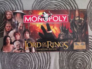 2005 Monopoly Lord Of The Rings Trilogy Special Collectors Edition -