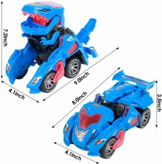 Sunnhan Transforming Toys,  2 In 1 Transforming Dinosaur Led Car Dinosaur Transfo